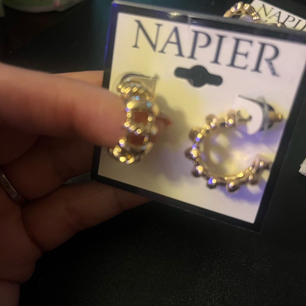 Napier Gold Hoop Earrings
